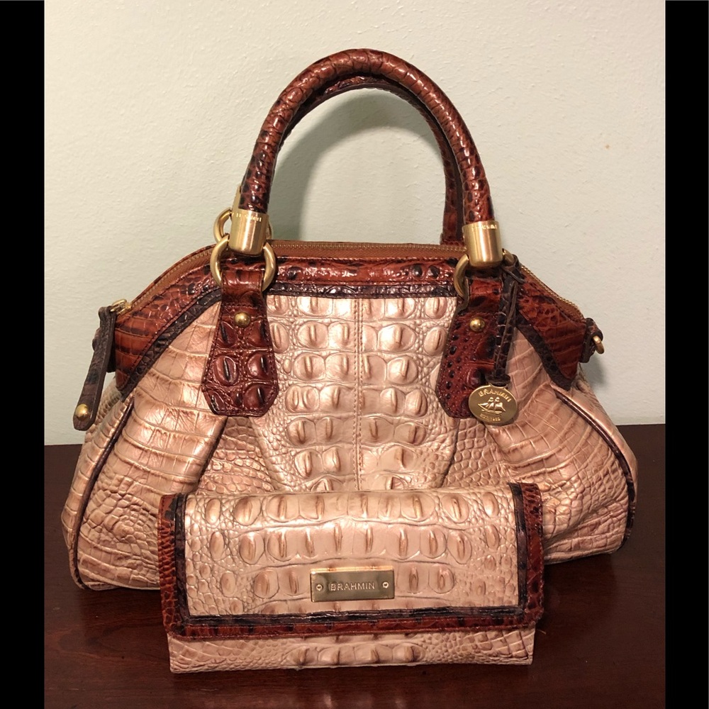 Brahmin satchel & wallet set (bundle)